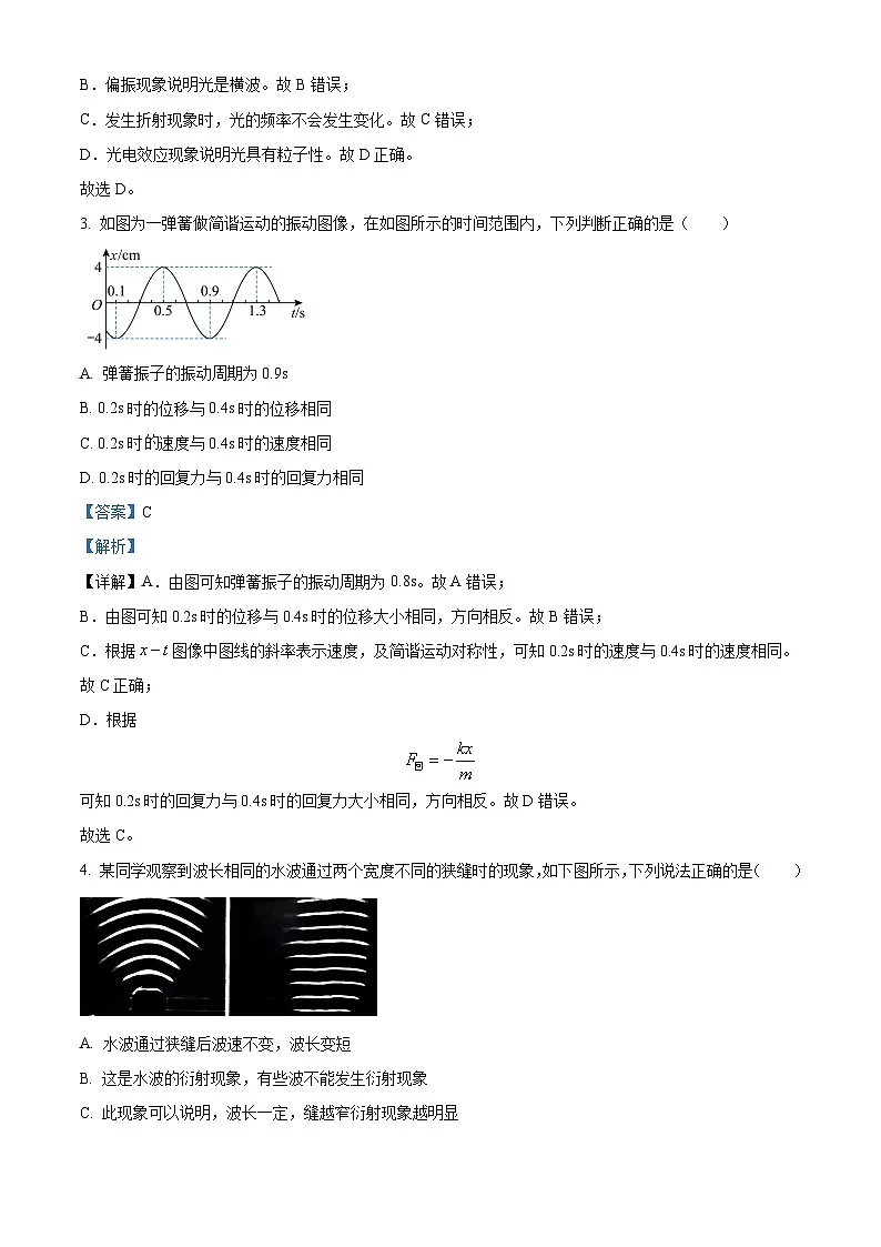北京市大兴区2023-2024学年高二下学期7月期末物理试题 含解析第2页