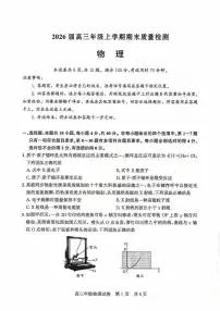 2026届湖北省武汉市武昌区高三上学期期末考试物理试题（含答案）
