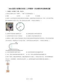 2026届四川省雅安市高三上学期第一次诊断性考试物理试卷（含答案）