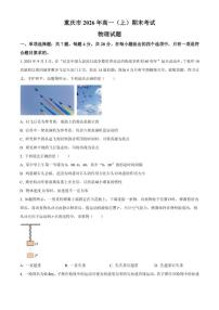 2025-2026学年重庆市高一上学期期末考试物理试题（含解析）