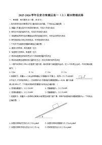 2025-2026学年北京市东城区高一（上）期末物理试卷（含答案+解析）