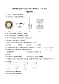 甘肃省嘉峪关一中2025-2026学年高二（上）期末物理试卷（含答案）