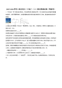上海市松江一中2025-2026学年高二(上)期末物理试卷(等级考)(含答案)