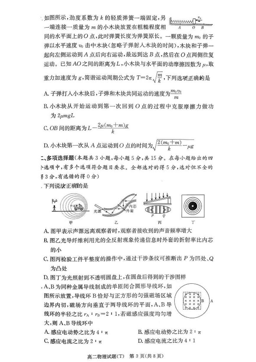 2025-2026学年湖南师范大学附属中学高二上学期1月期末物理试卷(含解析)第3页