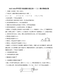 2025-2026学年四川省成都市某区高一（上）期末物理试卷（含答案）