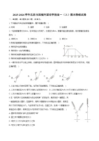 2025-2026学年北京市西城外国语学校高一（上）期末物理试卷（含答案）