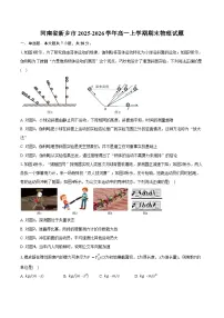 河南省新乡市2025-2026学年高一上学期期末物理试卷(含答案)