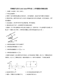 河南驻马店市2025-2026学年高三上学期期末物理试卷（含答案）