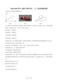 2025-2026学年上海交大附中高一（上）期末物理试卷（含答案）