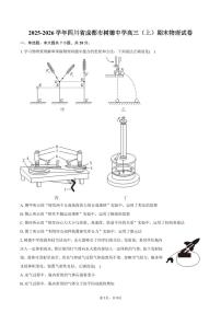 2025-2026学年四川省成都市树德中学高三（上）期末物理试卷（含答案）