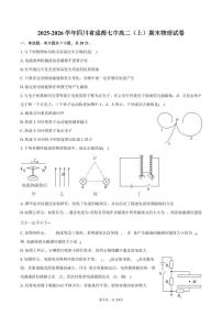 2025-2026学年四川省成都七中高二（上）期末物理试卷（含解析）