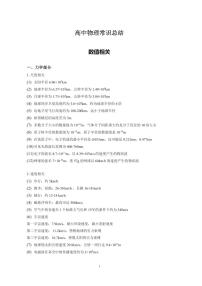 高考物理常识总结知识清单（共11页）