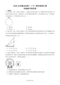 2025北京重点校高一（下）期末物理汇编：机械能守恒定律