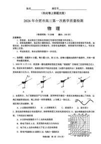 2026届安徽合肥市高考一模考试物理试卷+答案