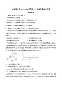 山东泰安市2025-2026学年高二上学期学期期末物理试卷(含答案)
