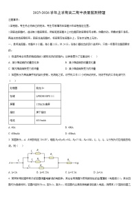 2025-2026学年山东省潍坊市高二上学期期中考试物理试卷（学生版）