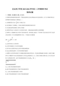 2025-2026学年安徽省滁州市定远县育才学校高二上学期期末考试物理试题（含答案）