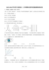 2025-2026学年四川某校高二上学期期末教学质量检测物理试卷（含答案）
