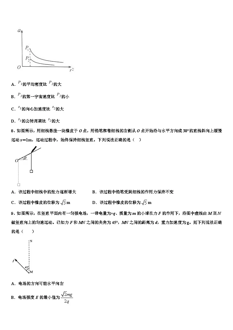 2026届吉林省长春市九台市第四中学高考仿真卷物理试题含解析第3页