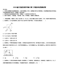 2026届江苏省苏州中学高三第二次模拟考试物理试卷含解析