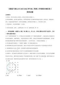 2025-2026学年安徽省马鞍山市高二物理上学期期末模拟卷3物理试题（含答案）