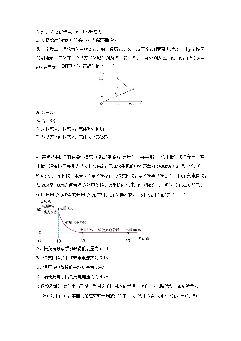2026届辽宁沈阳高考物理自编模拟卷(原卷版)(适用于辽宁吉林黑龙江内蒙古)第2页