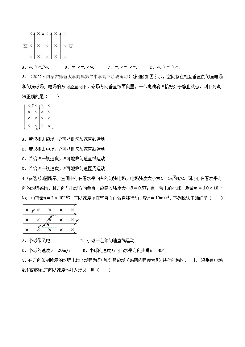 高考物理一轮复习核心考点突破练习专题74带电粒子在叠加场中的运动(原卷版)第2页