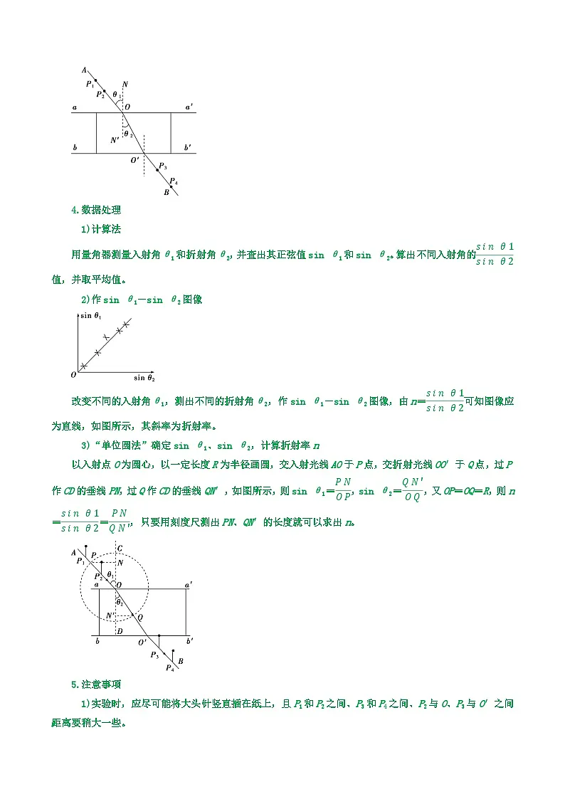 高考物理一轮复习核心考点突破练习专题96测玻璃砖的折射率 用双缝干涉测量光的波长(原卷版)第2页