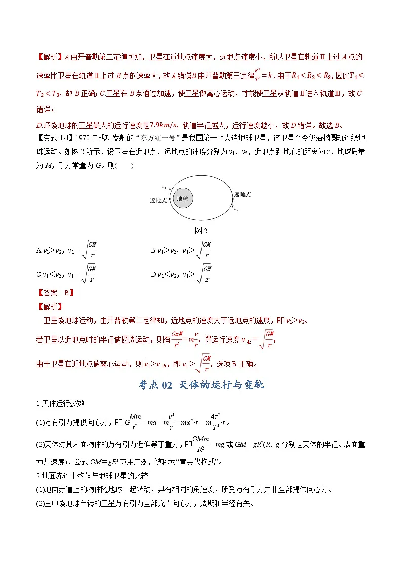 高考物理二轮复习热点题型归纳与变式演练专题04:万有引力及天体运动分析(解析版)第2页