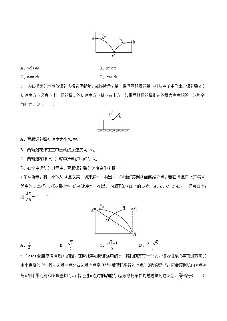 高考物理一轮复习小题多维练习第13练 抛体运动(原卷版)第3页