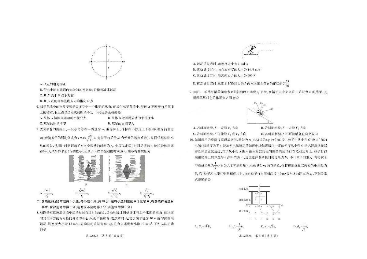 广东湛江市2025-2026学年高三下学期开学物理试题第2页