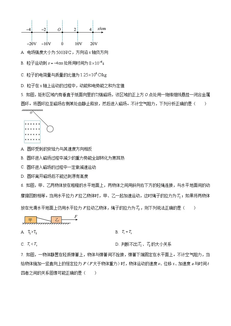 安徽省2025-2026学年高三下学期2月学情自测物理试题(试卷+解析)第2页
