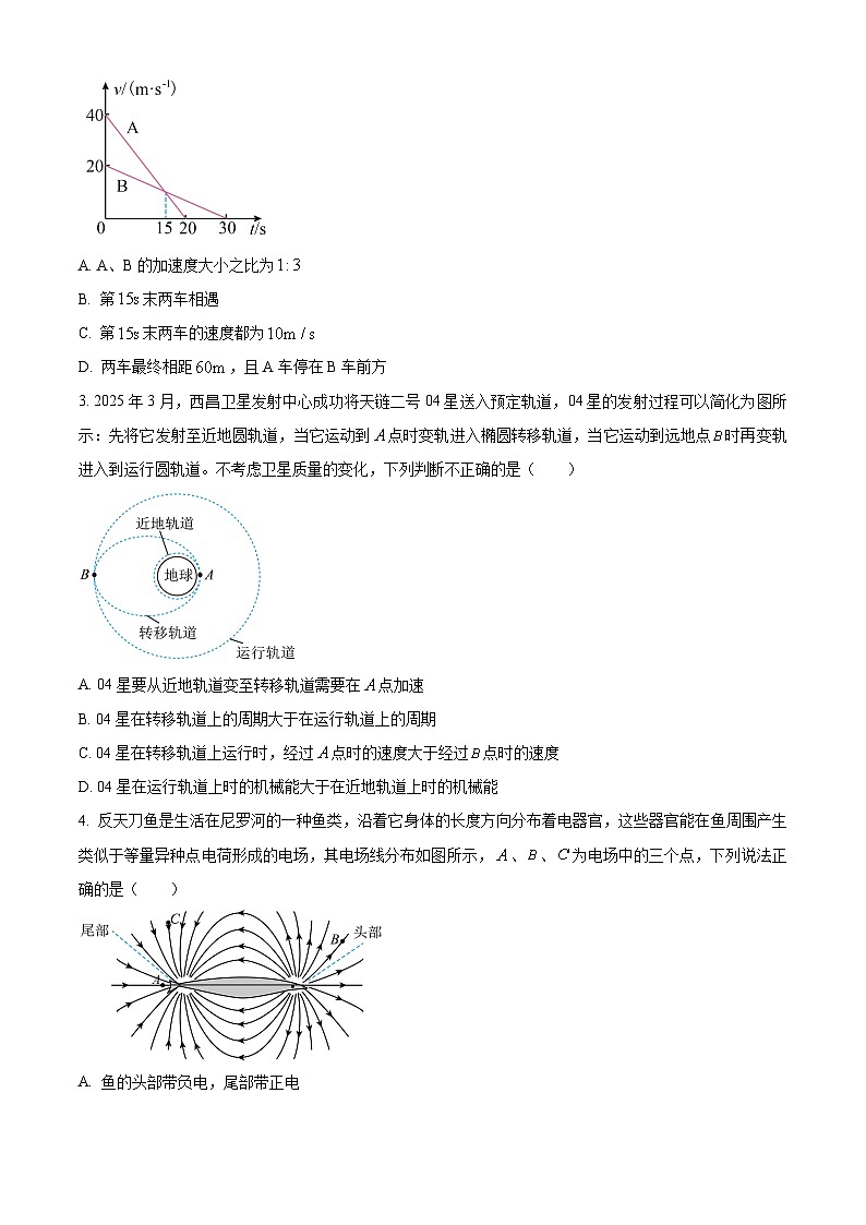 云南大理市2025-2026学年高二上学期教学质量监测考试物理试题上学期期末(试卷+解析)第2页