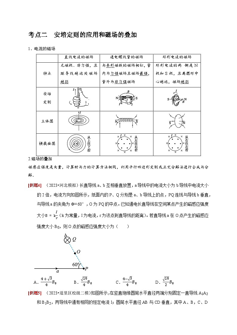 高考物理一轮考点复习精讲精练第21讲 磁场的描述 磁场对电流的作用(原卷版)第3页