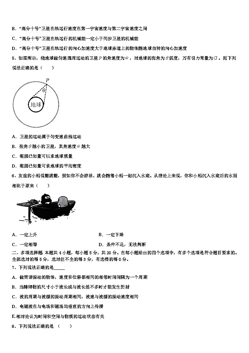 2026届江西省抚州市临川区二中高考物理必刷试卷含解析第2页