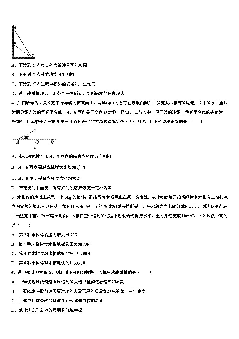 2026届江西省临川二中、新余四中高考物理考前最后一卷预测卷含解析第2页