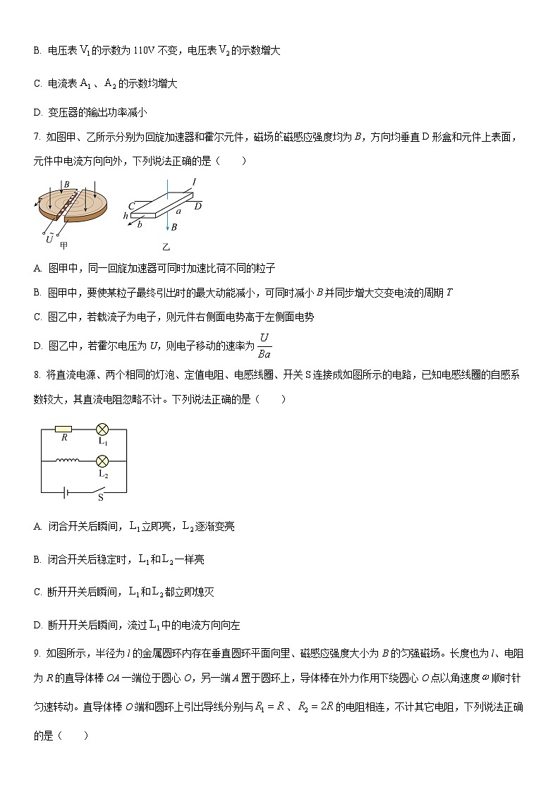 2025-2026学年黑龙江省龙东十校联盟高二上学期期末考试物理试卷(学生版)第3页