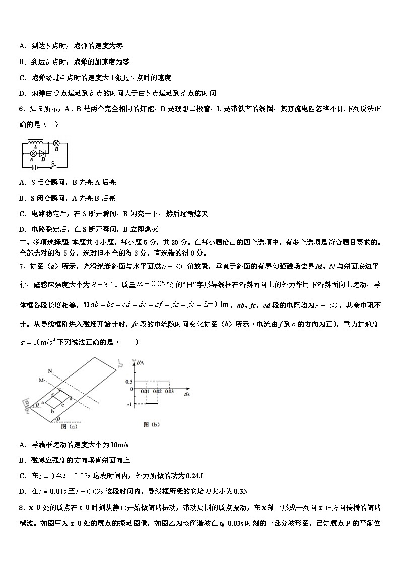 2026届江西省重点中学高考临考冲刺物理试卷含解析第3页