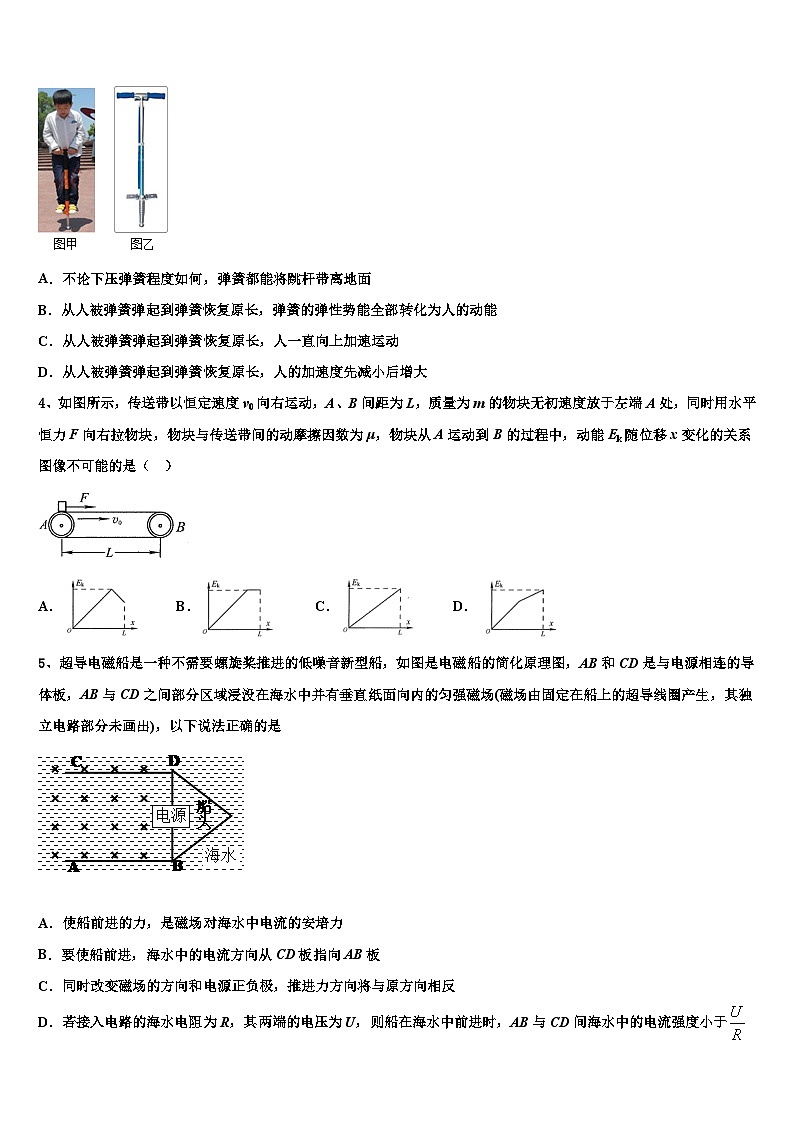 2026届晋中市重点中学高三下学期一模考试物理试题含解析第2页