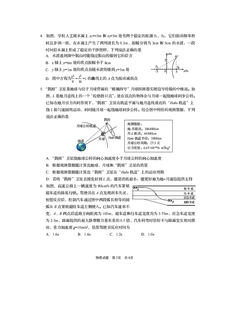 2023届山东省青岛市高三下学期第二次适应性检测(二模)物理试题-附答案第2页