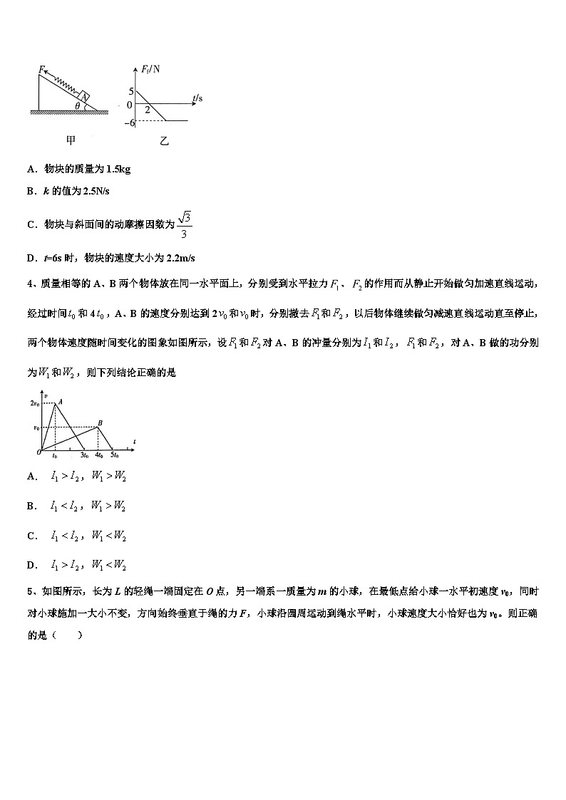 2026届辽宁省凌源市高考物理三模试卷含解析第2页
