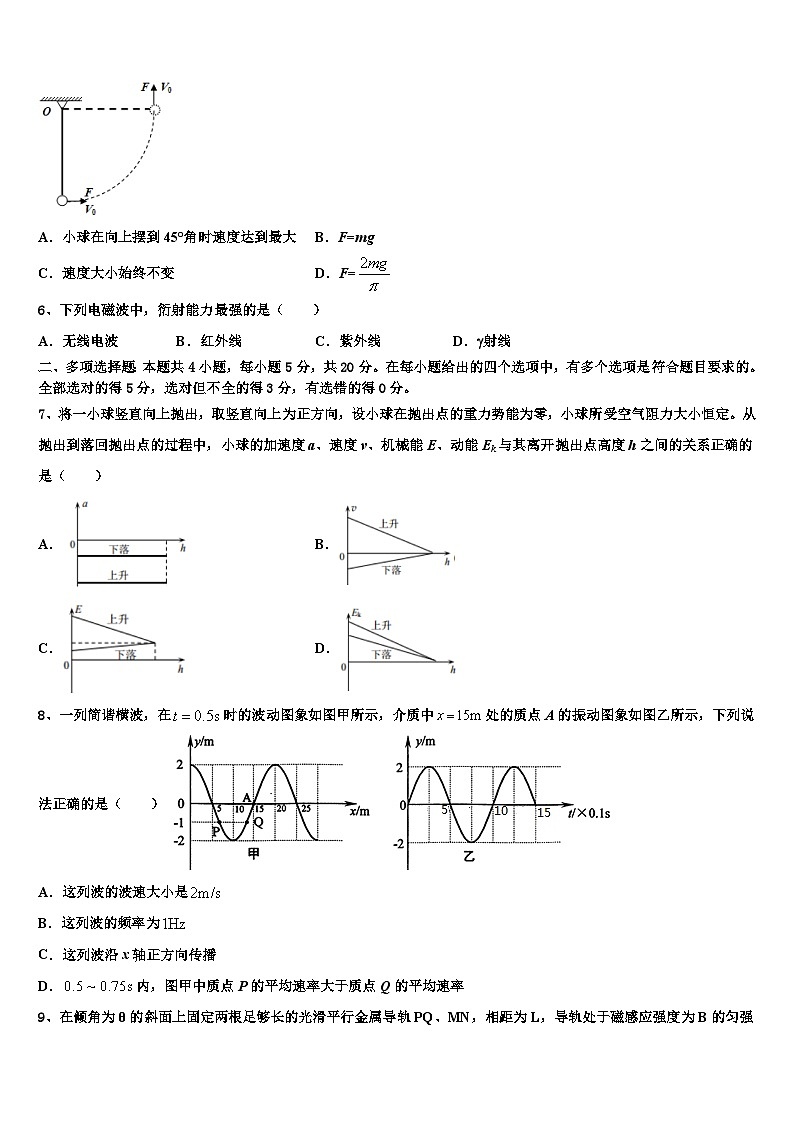 2026届辽宁省凌源市高考物理三模试卷含解析第3页