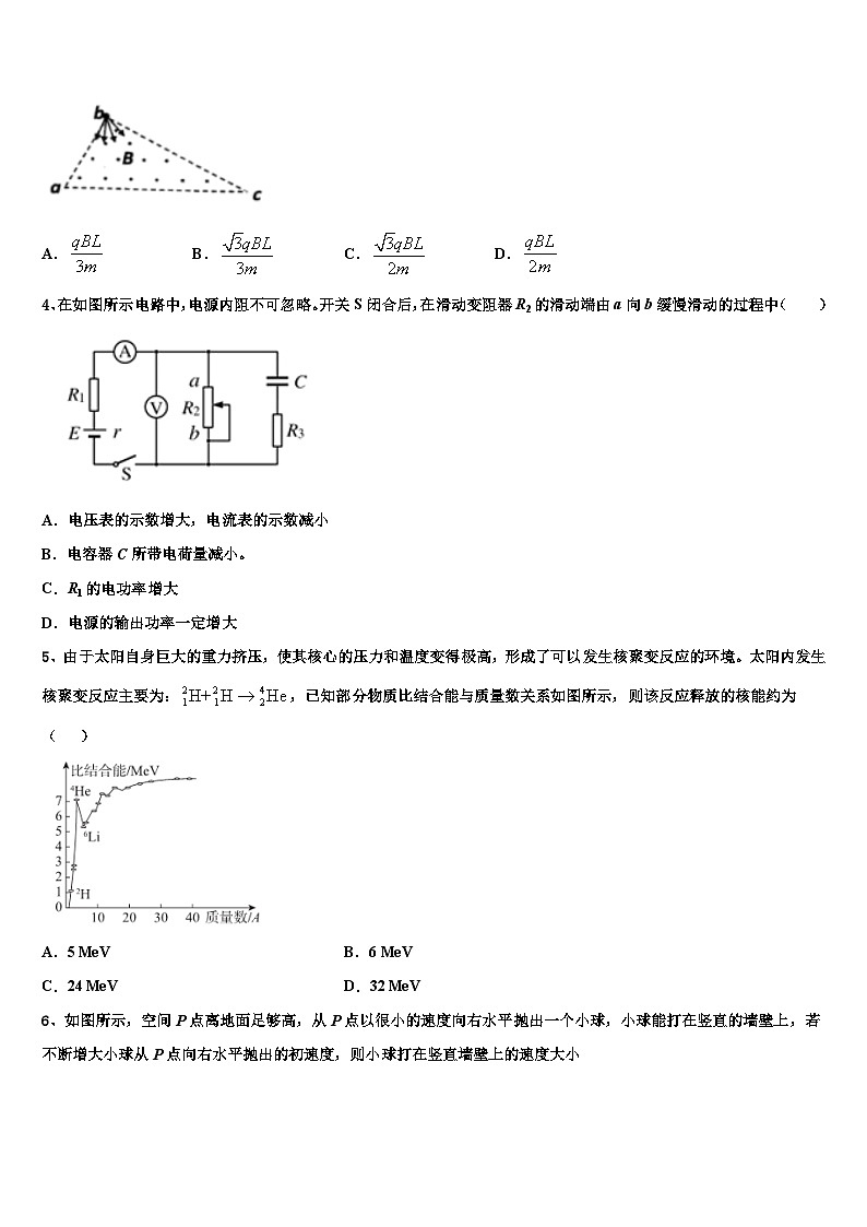 2026届七台河市重点中学高三第四次模拟考试物理试卷含解析第2页