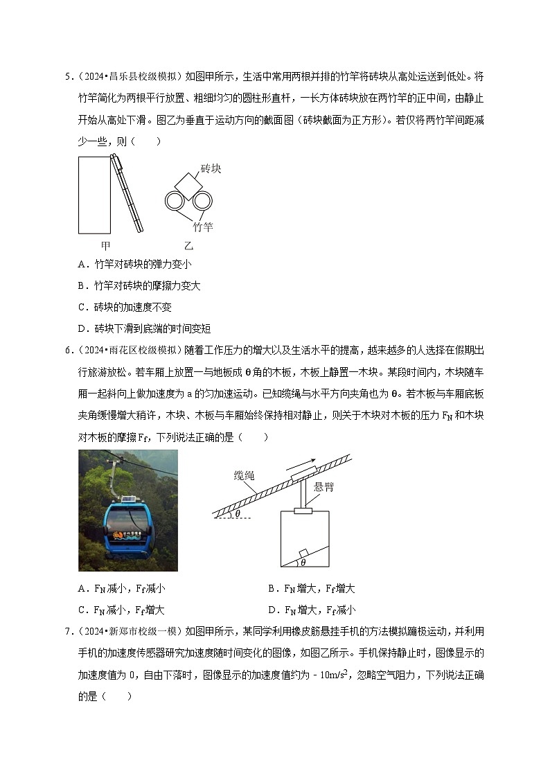 专题3 运动和力的关系(原卷版)第3页