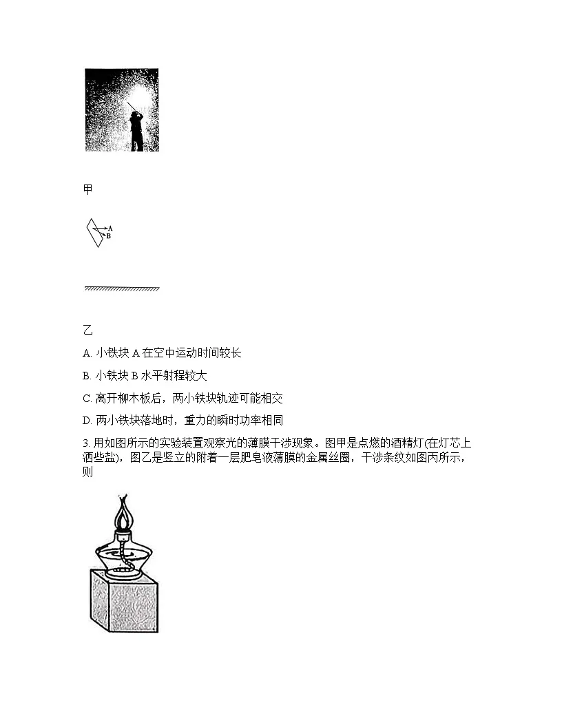 山东省淄博市2026年高三高考一模物理试题含答案第2页