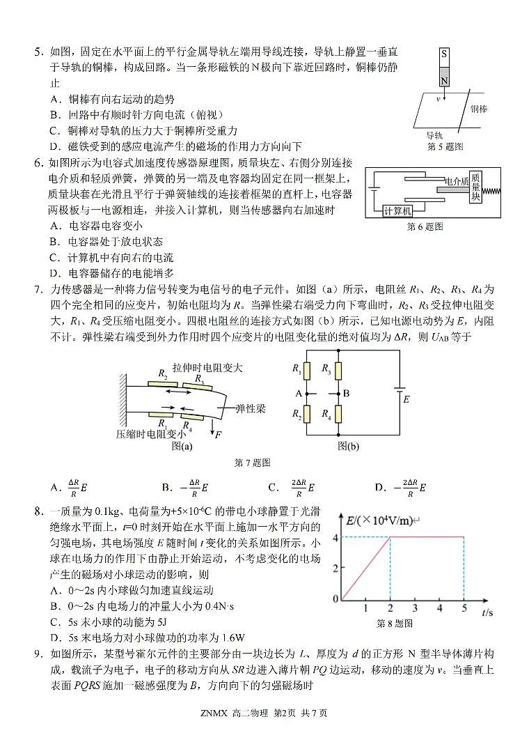 物理试题卷第2页