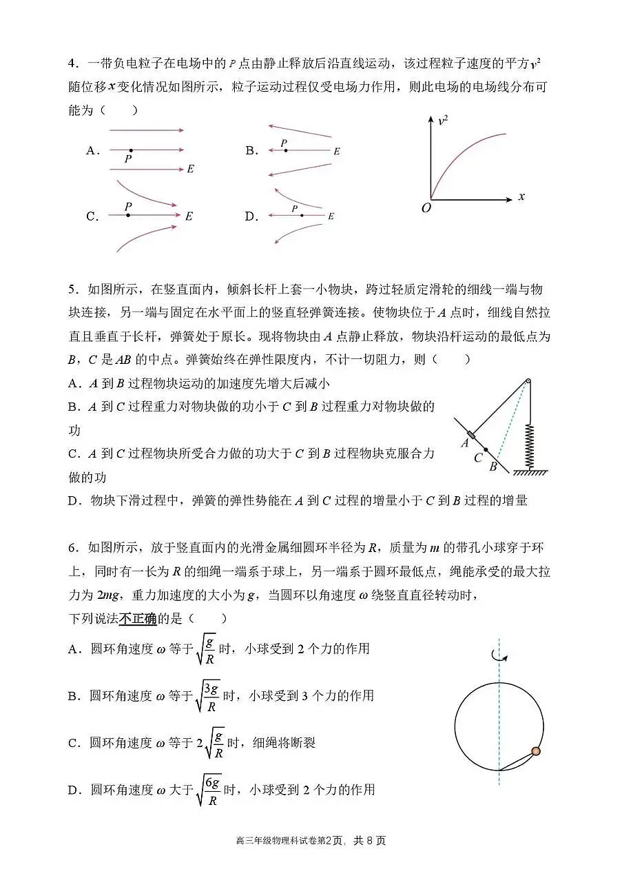 东北育才学校2025-2026学年高三下学期第六次模拟考试 物理第2页