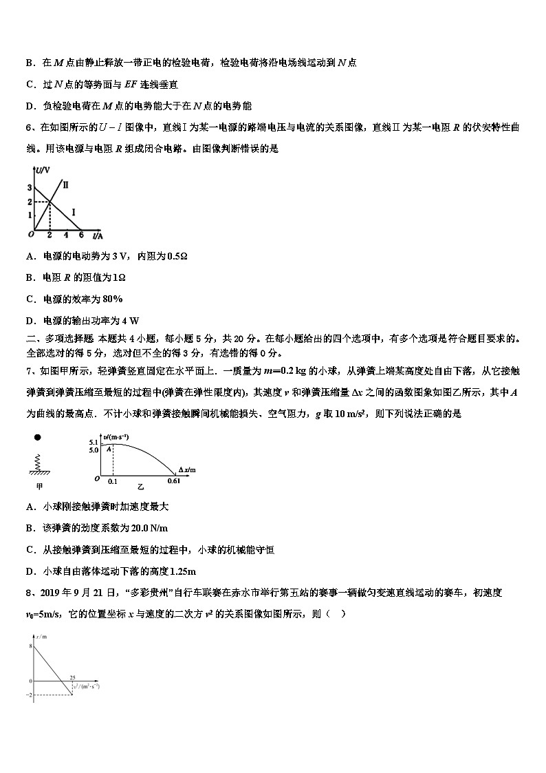 2026届四川省广安第二中学高三第二次调研物理试卷含解析第3页
