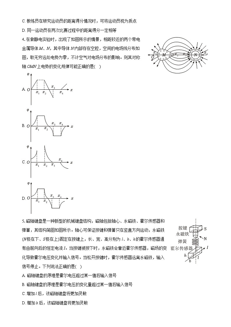 广东省深圳市福田区红岭中学高三下学期开学物理试卷-A4第2页