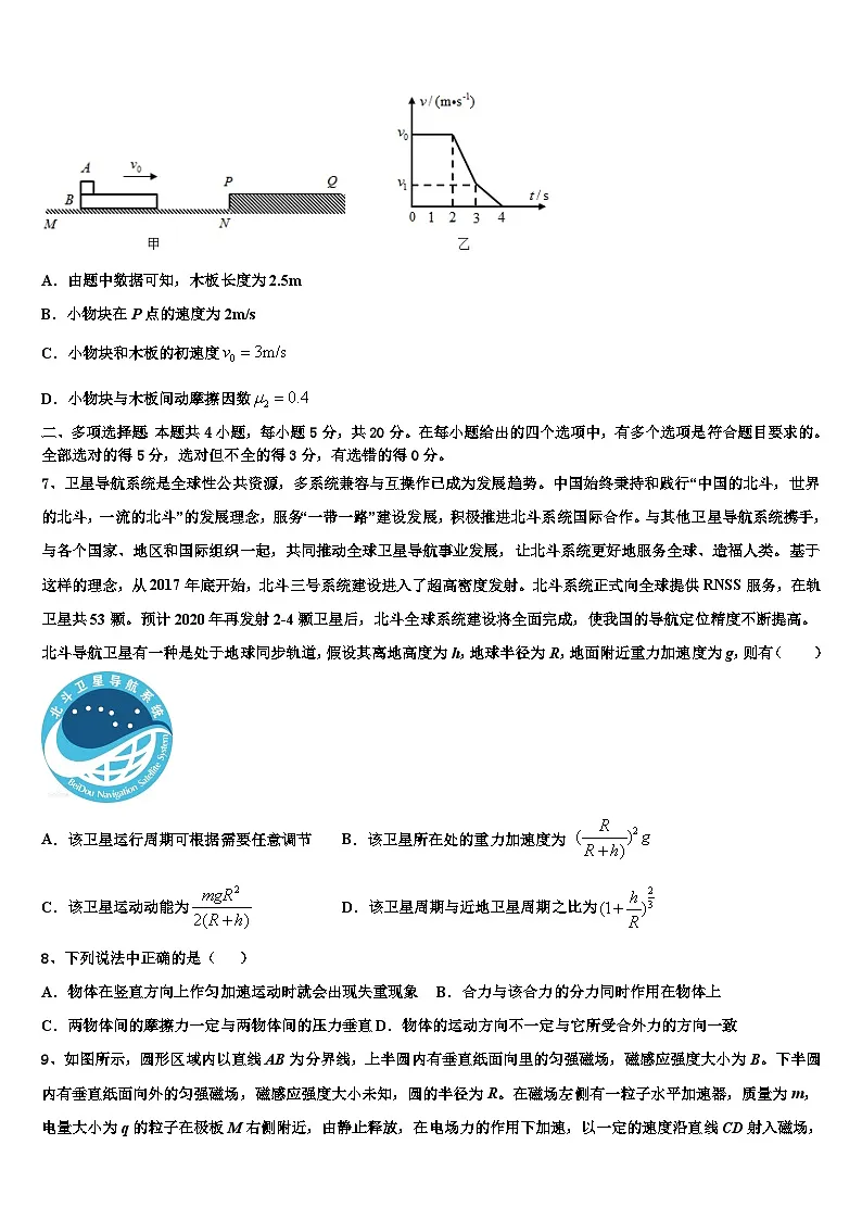 2026届云南省会泽县第一中学高三第六次模拟考试物理试卷含解析第3页